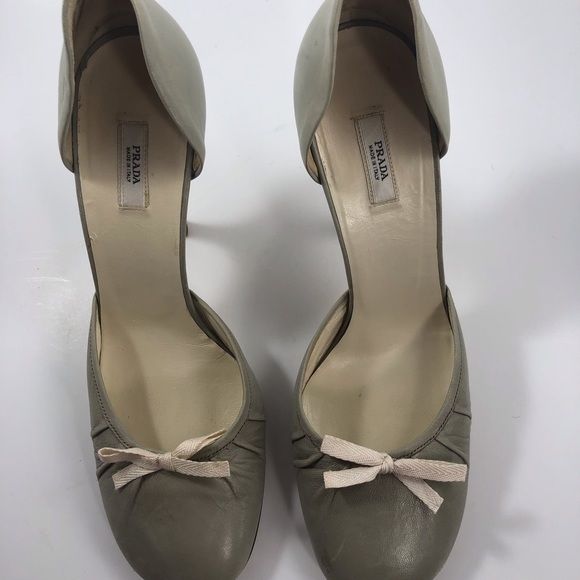 PradaBow Front Open Side Pumps~38